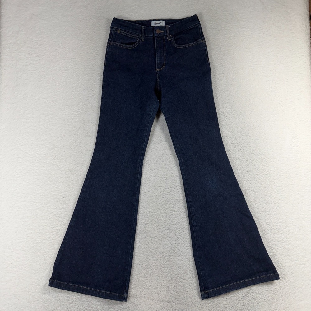 Wrangler Bespoke Flare Jeans Women's Blue Cowboy Western Denim 29x32 (Fit 27x30)